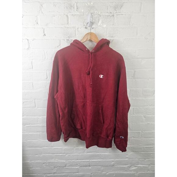 Champion Women's Reverse Weave Sweatshirt Hoodie Long Sleeve Red Size Large - Picture 1 of 5